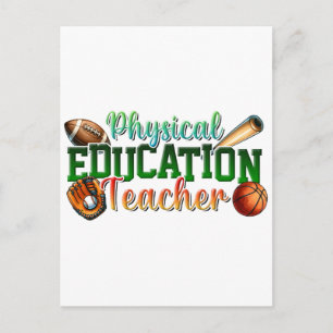 Lehrergeschenk Sportlehrer Feiertagspostkarte