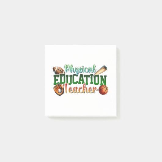 Lehrergeschenk | Sportlehrer Post-it Klebezettel (Vorderseite)