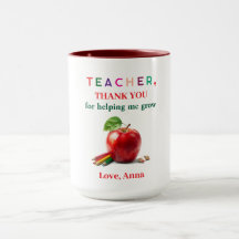 Lehrergeschenk Tasse – Dankeschön Nachricht