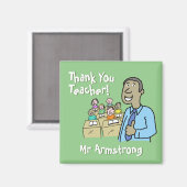 Lehrergeschenk. Vielen Dank an einen männlichen Le Magnet (Vorderseite/Rückseite)