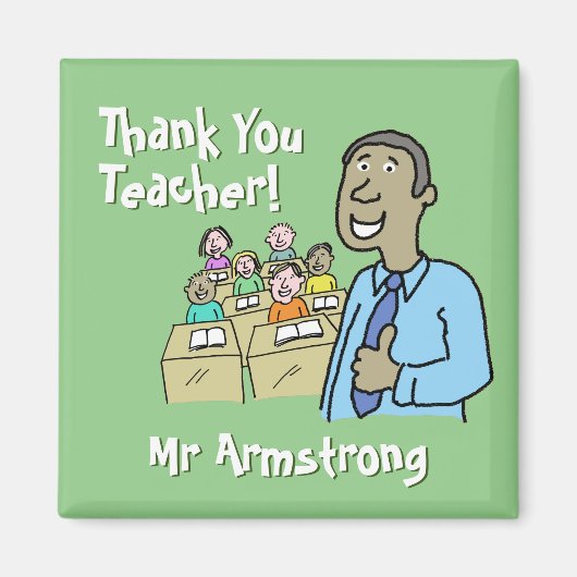 Lehrergeschenk. Vielen Dank an einen männlichen Le Magnet (Vorne)