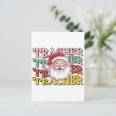 Lehrergeschenk | Weihnachtsmann-Lehrer Feiertagspostkarte (Stehend Vorderseite)