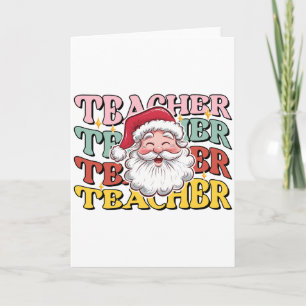 Lehrergeschenk Weihnachtsmann-Lehrer Karte
