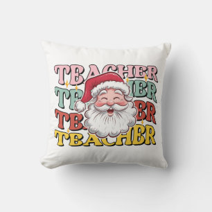 Lehrergeschenk   Weihnachtsmann-Lehrer Kissen