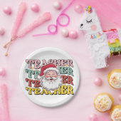 Lehrergeschenk | Weihnachtsmann-Lehrer Pappteller (Party)