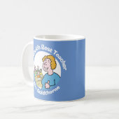 Lehrergeschenk. Weltbeste weibliche Lehrerin Kaffeetasse (Vorderseite Links)