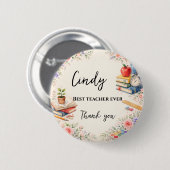 Lehrergeschenk zum Dank | Ende des Schuljahres Button (Vorne & Hinten)