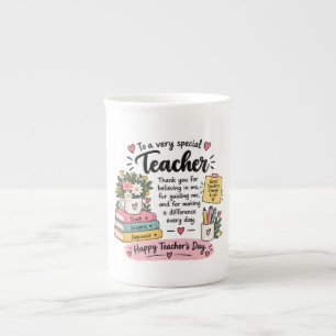 Lehrergeschenk zum Tag des Lehrers Frohen Tag de Porzellantasse