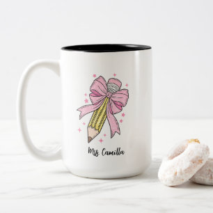 Lehrergeschenk zur Wertschätzung Personalisierter  Zweifarbige Tasse