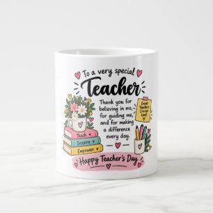 Lehrergeschenk zur Würdigung Frohen Lehrertag Jumbo-Tasse