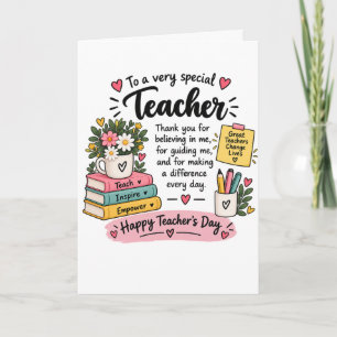 Lehrergeschenk zur Würdigung Frohen Lehrertag Karte