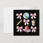 Lehrergeschenke Kaffee Bogen Süß Dankeschön Gesche Einladung (Vorne/Hinten)