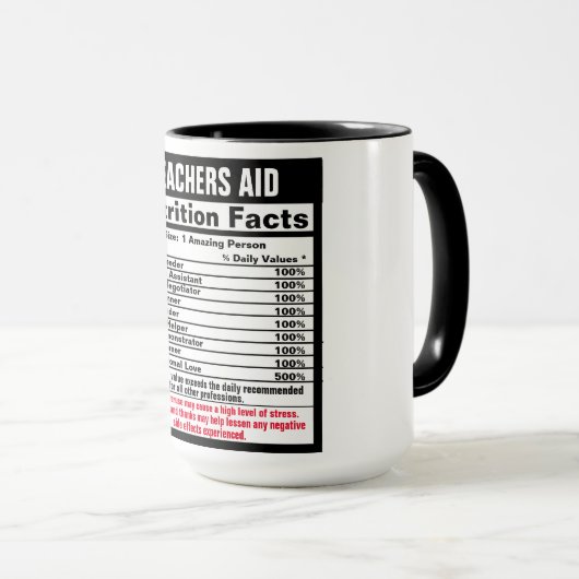 Lehrerhilfe Funny Gift Tasse (VorderseiteRechts)
