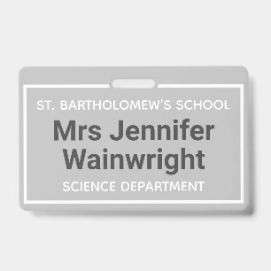 Lehreridentitätsname Ausweis