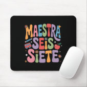 Lehrerin 67 Six Seven Spanischlehrer Zweisprachig Mousepad (Mit Mouse)
