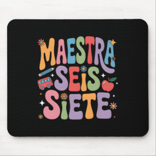 Lehrerin 67 Six Seven Spanischlehrer Zweisprachig  Mousepad