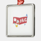 Lehrerin ABC Ornament Aus Metall (Links)