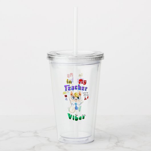 Lehrerin Acryltrinkbecher (Vorderseite)