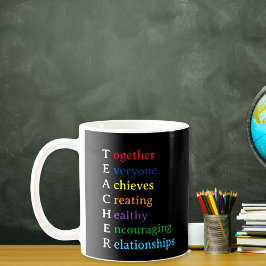 Lehrerin Akronym Spaß Lehrerin Wertschätzung Kaffeetasse