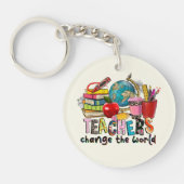 Lehrerin akryllischer Schlüsselanhänger (Vorderseite)