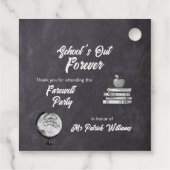 Lehrerin Altersversorgung Abschied Blackboard Nost Geschenkanhänger (Rückseite)