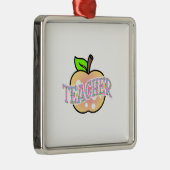 Lehrerin Apple Ornament Aus Metall (Rechts)