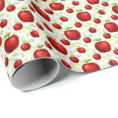Lehrerin Apple Tree Patterns Preschool Art Teacher Geschenkpapier (Rolleneckpunkt)