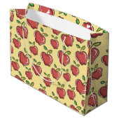 Lehrerin Apple Tree Patterns Preschool Art Teacher Große Geschenktüte (Rückseite Schrägansicht)