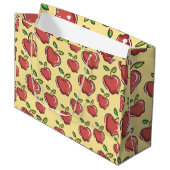 Lehrerin Apple Tree Patterns Preschool Art Teacher Große Geschenktüte (Vorderseite Schrägansicht)