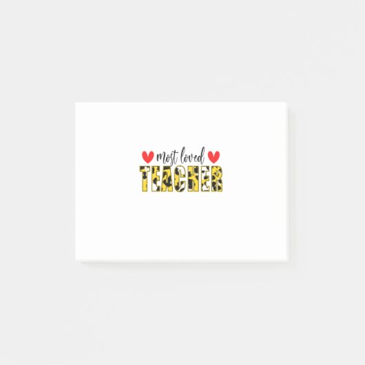 Lehrerin Art am liebsten Lehrer Post-it Klebezettel (Vorderseite)