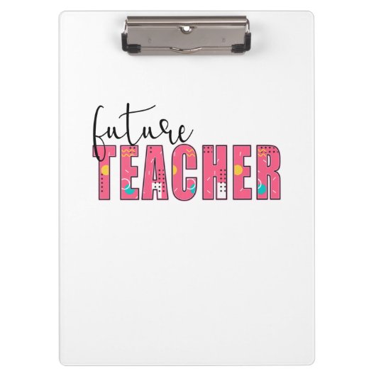 Lehrerin Art Future Lehrerin Klemmbrett (Vorderseite)
