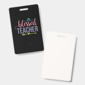 Lehrerin Art gesegnete Lehrerin Ausweis (Vorder- & Rückseite)