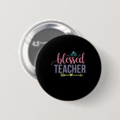 Lehrerin Art gesegnete Lehrerin Button (Vorne & Hinten)