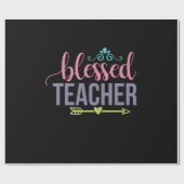 Lehrerin Art gesegnete Lehrerin Geschenkpapier (Flach)