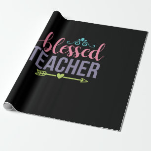 Lehrerin Art gesegnete Lehrerin Geschenkpapier