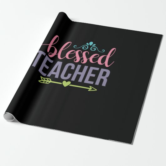 Lehrerin Art gesegnete Lehrerin Geschenkpapier (Ungerollt)