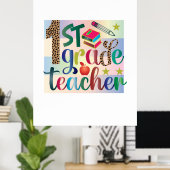 Lehrerin Art Lehrerin Poster (Heimbüro)