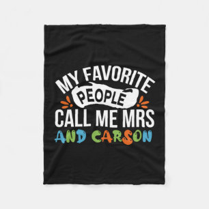 Lehrerin Art Lieblings Leute nennen mich Carson Fleecedecke