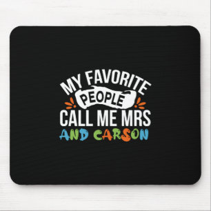 Lehrerin Art Lieblings Leute nennen mich Carson Mousepad