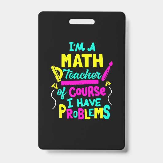 Lehrerin Art Mathe Lehrerin Schule Ausweis (Vorderseite)