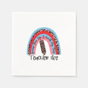 Lehrerin Art my Time Teacher Life Serviette