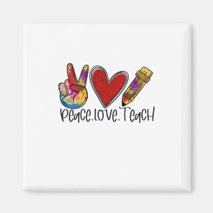 Lehrerin Art Peace Liebe Unterricht Magnet