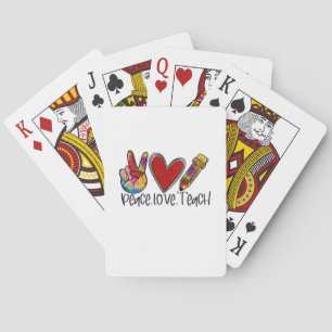 Lehrerin Art Peace Liebe Unterricht Spielkarten