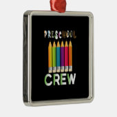 Lehrerin Art Preschool Crew Lehrerin Ornament Aus Metall (Rechts)