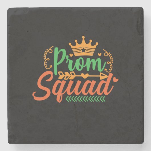 Lehrerin Art Prom Squad Steinuntersetzer (Vorderseite)