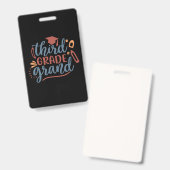Lehrerin Art Third Grade Grand Ausweis (Vorder- & Rückseite)