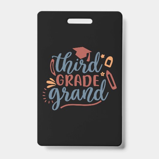 Lehrerin Art Third Grade Grand Ausweis (Vorderseite)