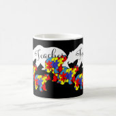 Lehrerin Bärenautismus Sensibilisierungsmonat SPED Kaffeetasse (Mittel)