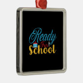 Lehrerin bereit für die Schule Ornament Aus Metall (Rechts)