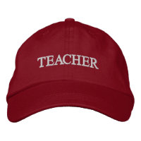 Lehrerin bestickt Baseballhut : Red